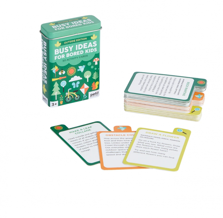 Outdoor activity cards for bored kits