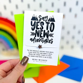 Say Yes to New Adventure Bracelet and Card Gift 